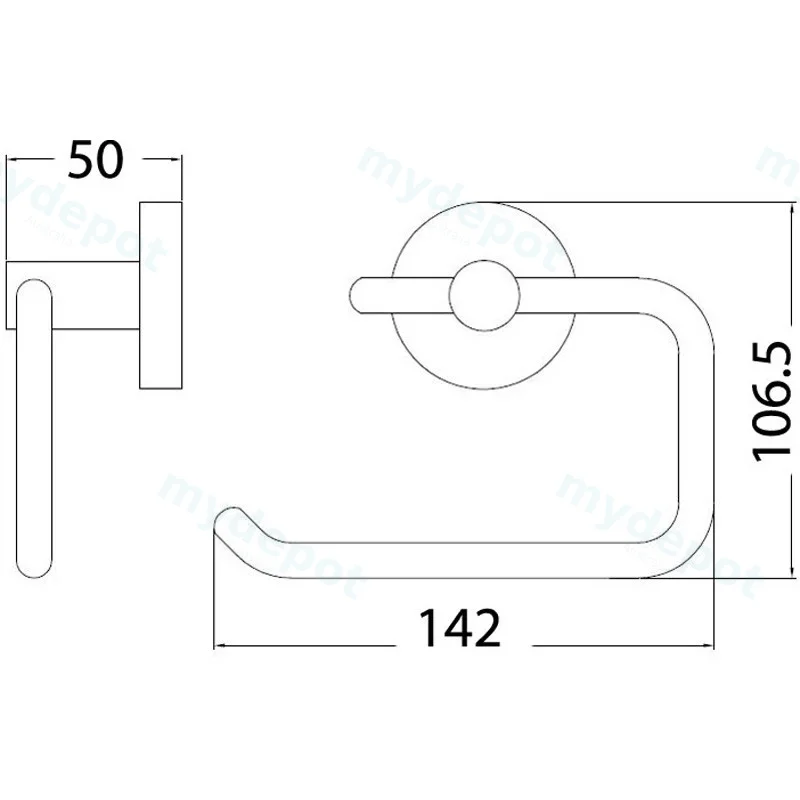 Otus Paper Holder(Chrome) view 2