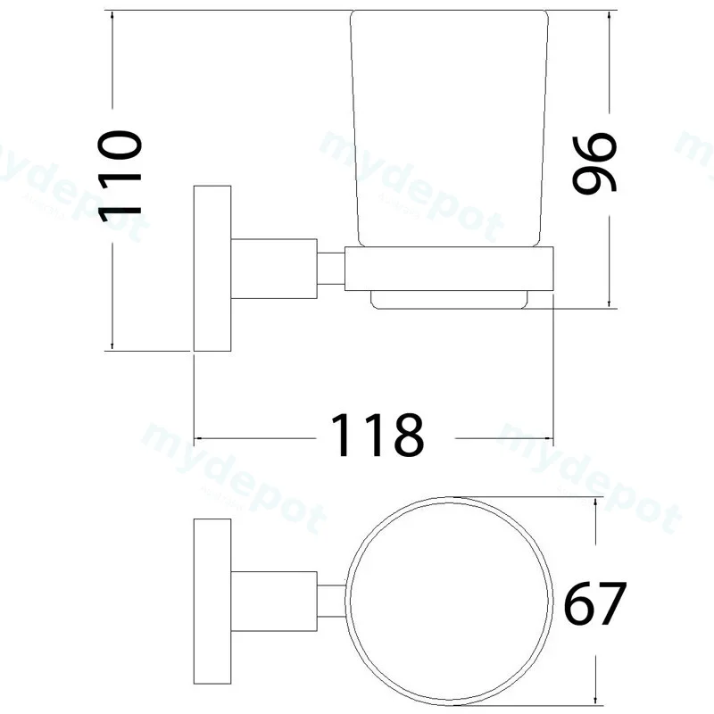 Otus Tumbler Holder(Chrome) view 2