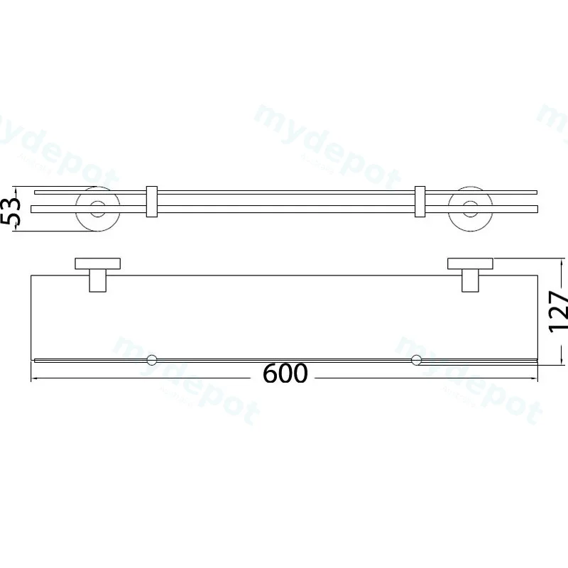 Otus Glass Shelf(Chrome) view 2