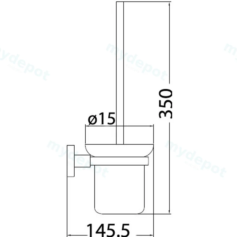 Otus Round Toilet Brush(Chrome) view 2