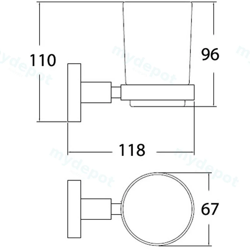 Sara Tumbler Holder(Chrome) view 2