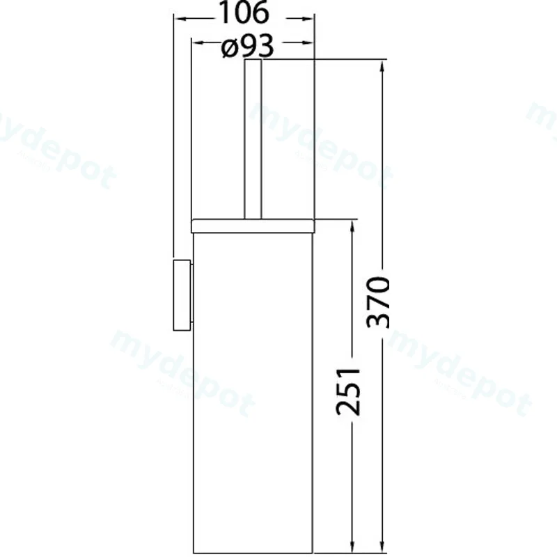 Sara Deluxe Toilet Brush(Chrome) view 2