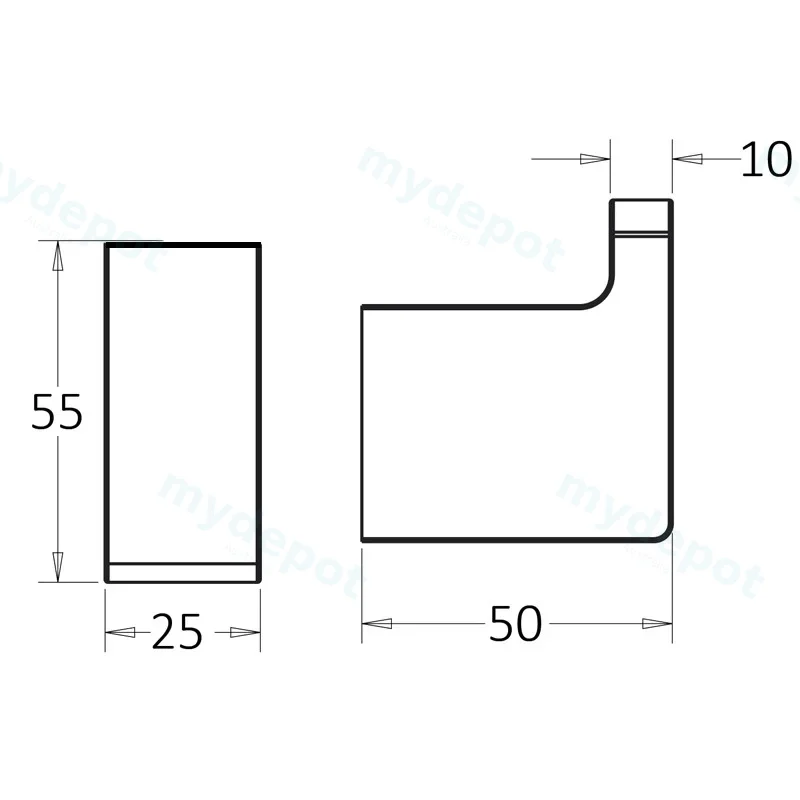Ceram Robe Hook(Chrome) view 2