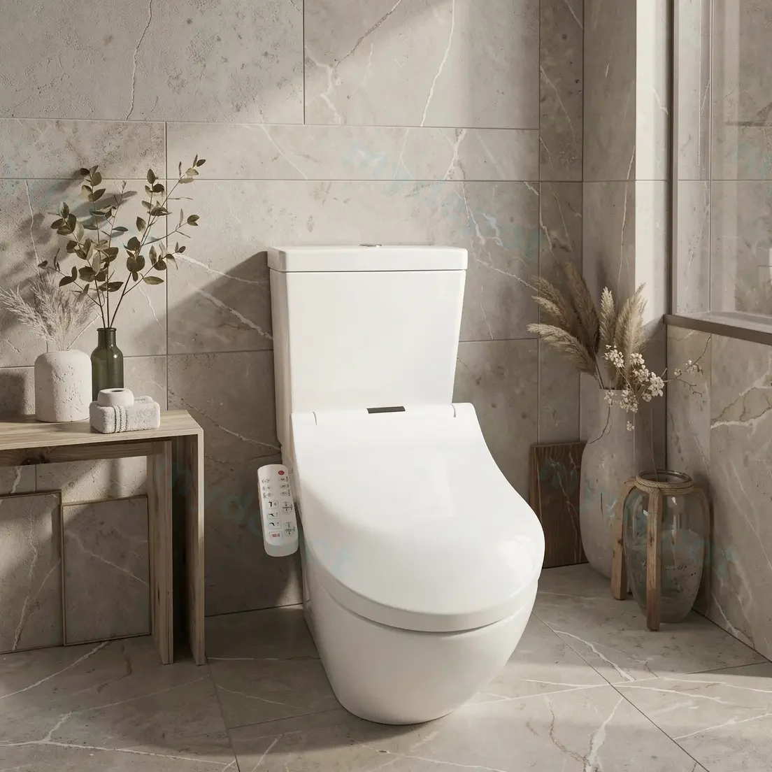 Smart Toilet Suite Rimless Flush with Electric Bidet Toilet Seat view 7