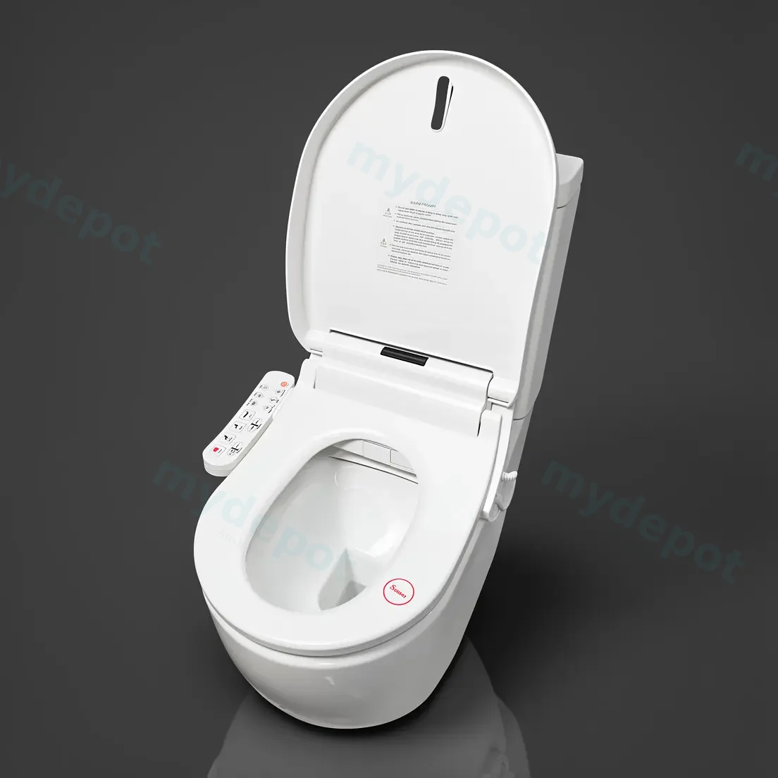 Smart Toilet Suite Rimless Flush with Electric Bidet Toilet Seat view 3