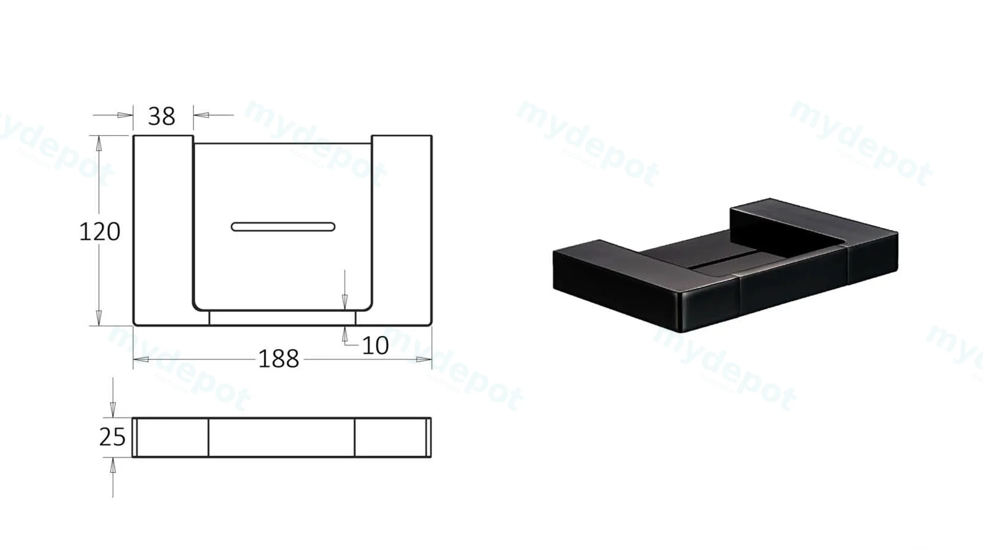 Ceram Soap Holder(Matt Black) view 2
