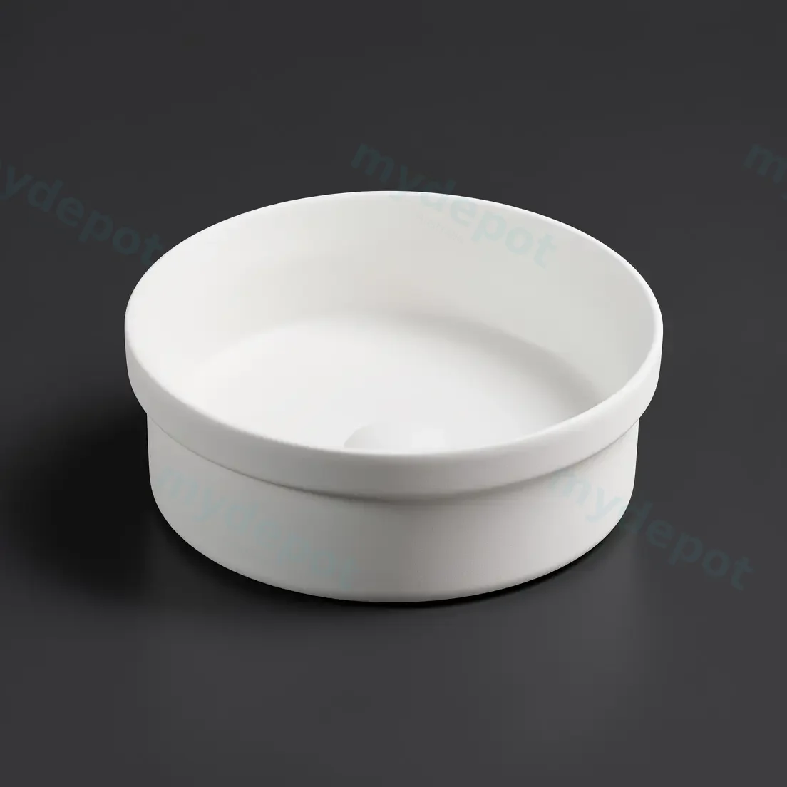 365*365*125mm Matte White Olley Fine Ceramic Insert Art Basins No Overflow,32mm Waste view 2