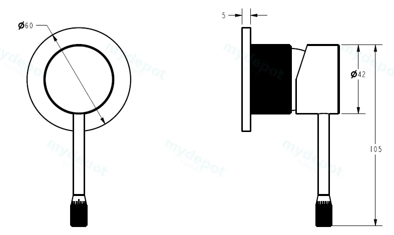 Linie Wall Mixer Trim Kit Matt Black view 2