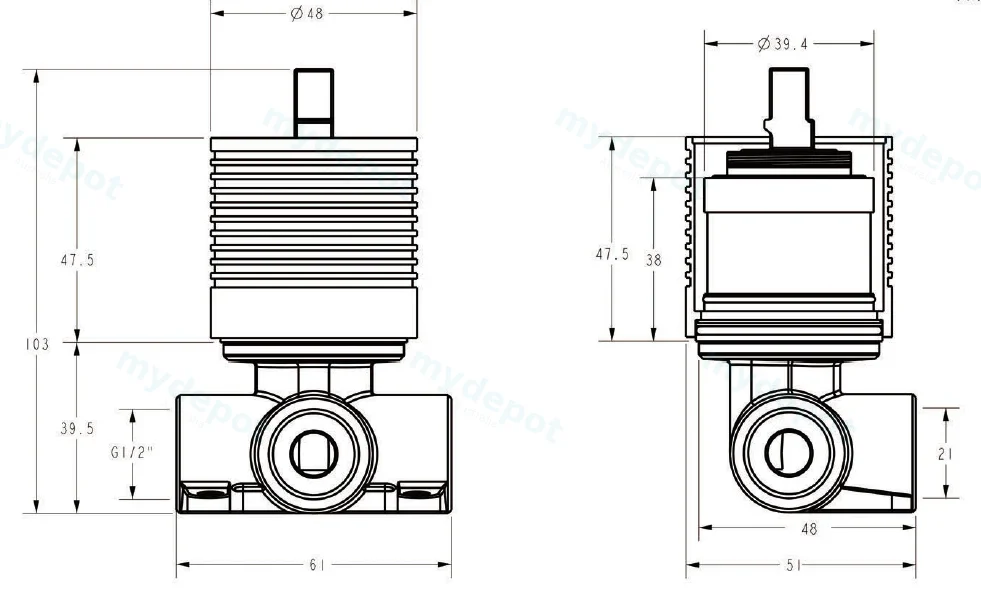 Sora SS Wall Mixer In Rough-In Body view 2