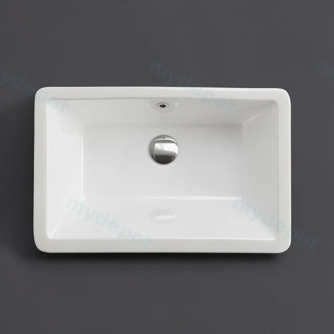 525*340*175mm Undermount Rectangular Basin With Mixer Hole view 2