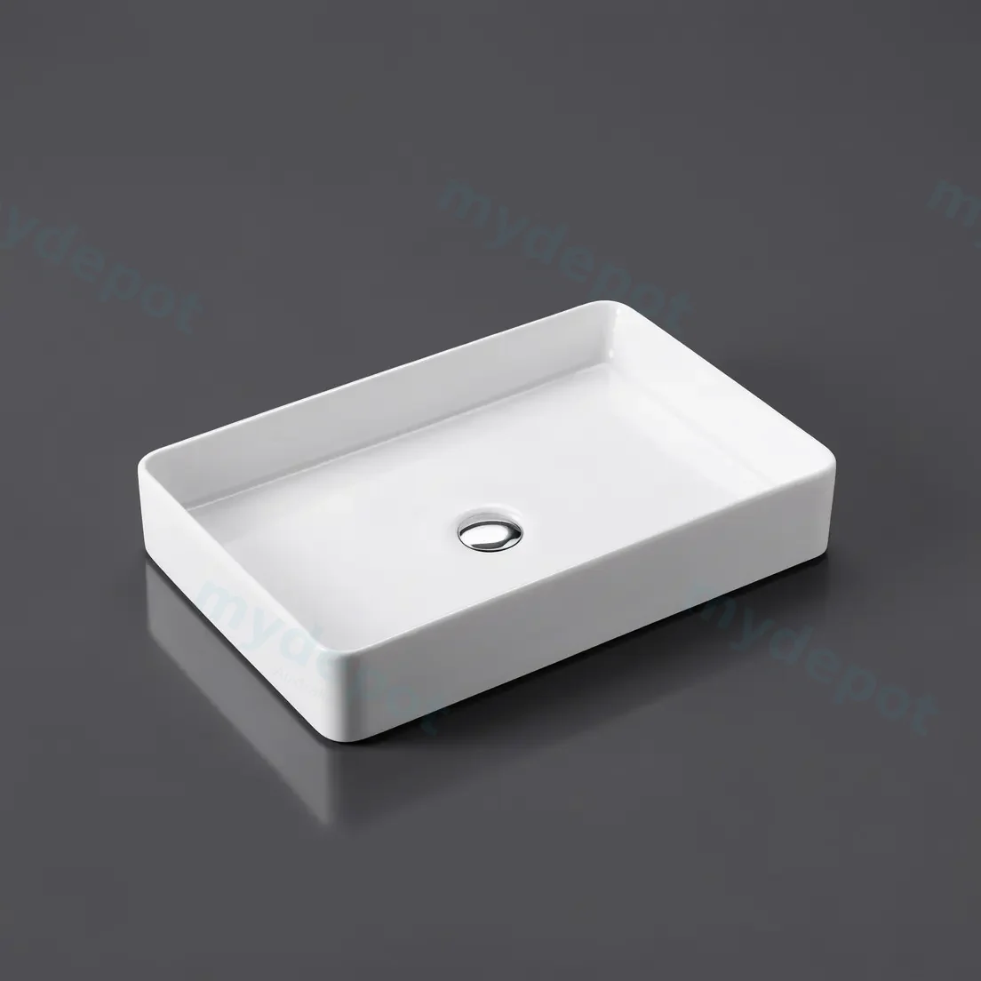 600*405*110mm Above Counter Rectangular Basin view 2