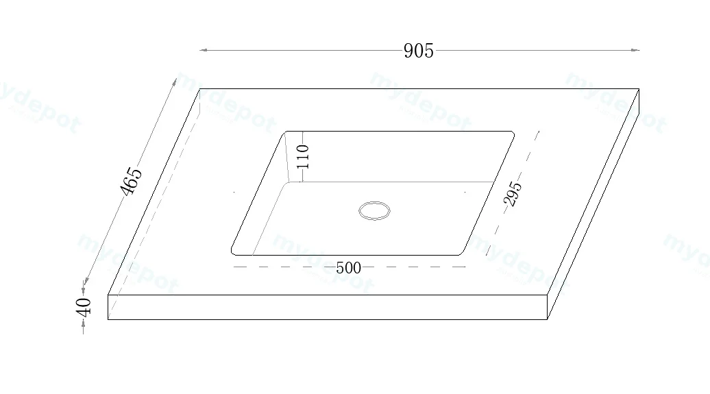 900x460x190mm Carrara White Sintered Stone Seamlessjoined With Fine Ceramic Basin Single Bowl No Tap Hole view 2