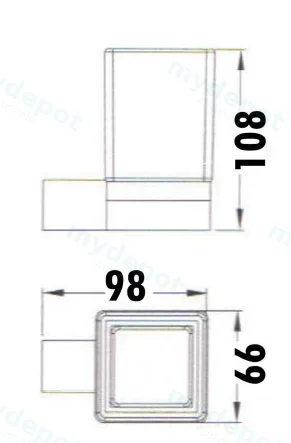 Rosa Tumbler Holder Single SS304 Stainless Steel(Matte Black) view 2