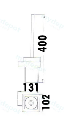 Rosa Toilet Brush Holder SS304 Stainless Steel (Matte Black) view 2