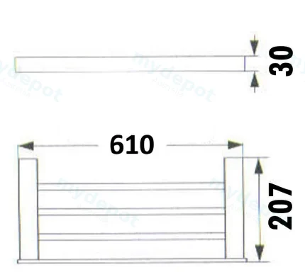 Rosa Towel Shelf(Matt Black) view 2