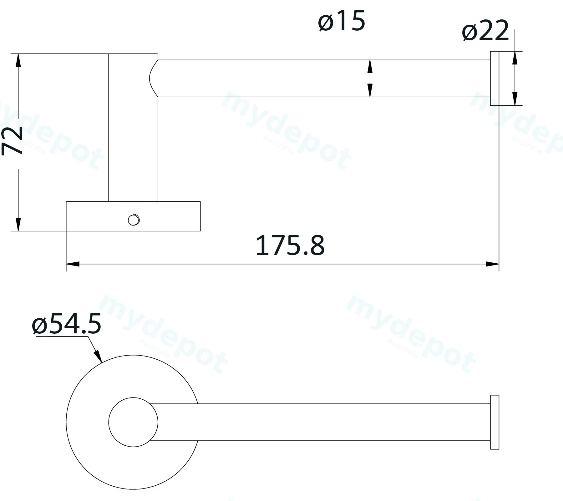 Otus L-Shaped Toilet Roll Holder(Chrome) view 2