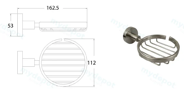 Otus Round Soap Dish(Brushed Nickel) view 2