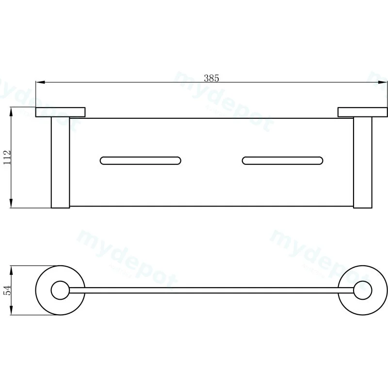 Otus Round Metal Shelf(Chrome) view 2