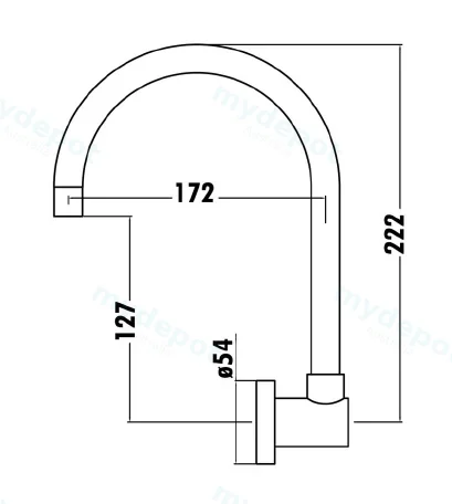 Wall Swivel Outlet(Chrome) view 2