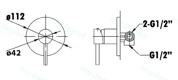 Otus Wall Mixer(Chrome) view 2