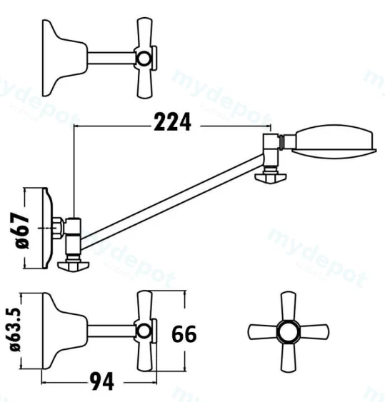 Shower Set(Chrome) view 2