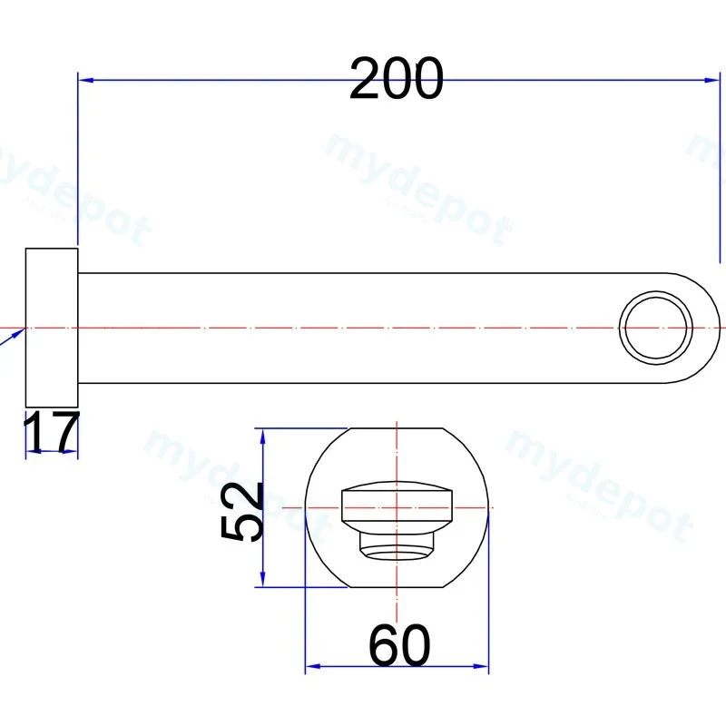 Cora Bath Spout 200mm(Chrome) view 2