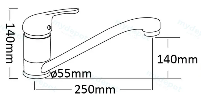 Ruby Deluxe Sink Mixer(Chrome) view 2