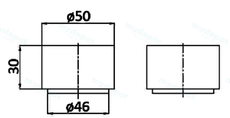 Tana 1/4 turn C/D Wall Top Assembly Brushed Gold view 2