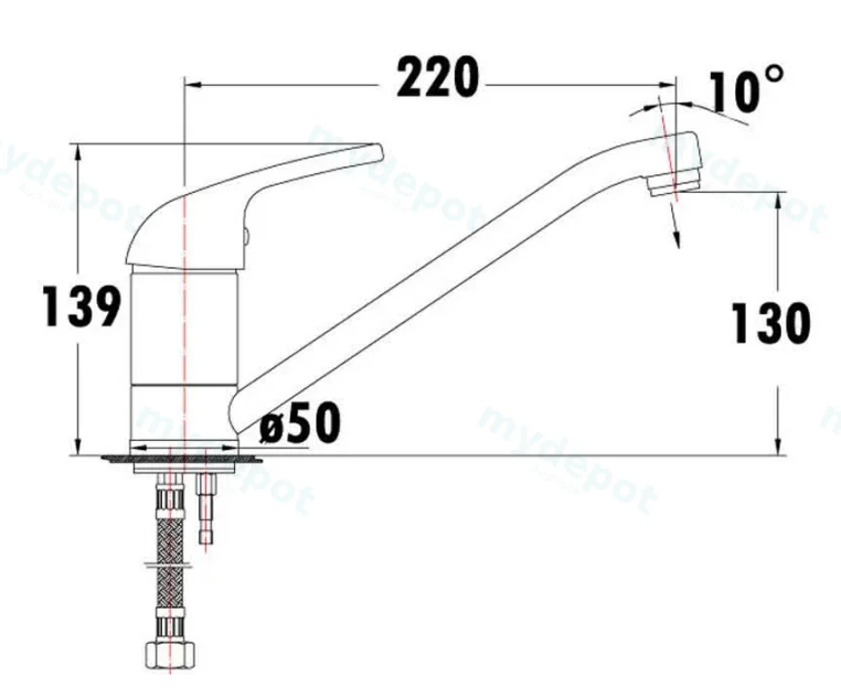 Mina Sink Mixer(Chrome) view 2