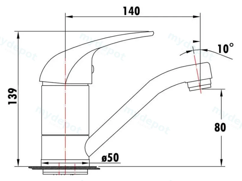Mina Swivel Basin Mixer(Chrome) view 2