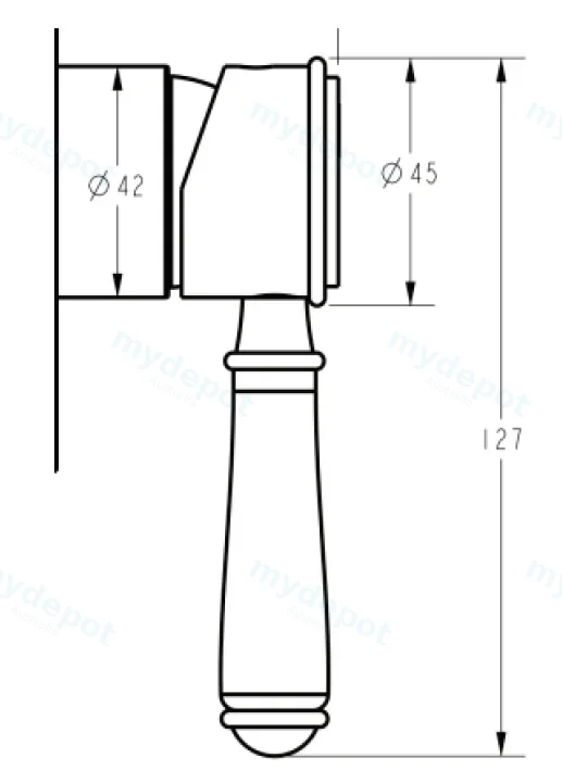 Clasico Ceramic Handle Chrome view 2