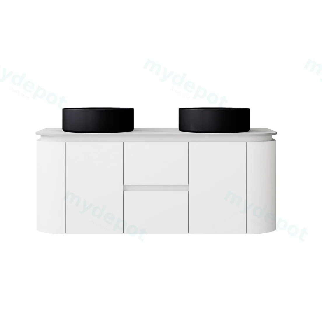 1490X455X470mm Matte White Devito Modern Wall Hung Vanity PVC Cabinet view 2
