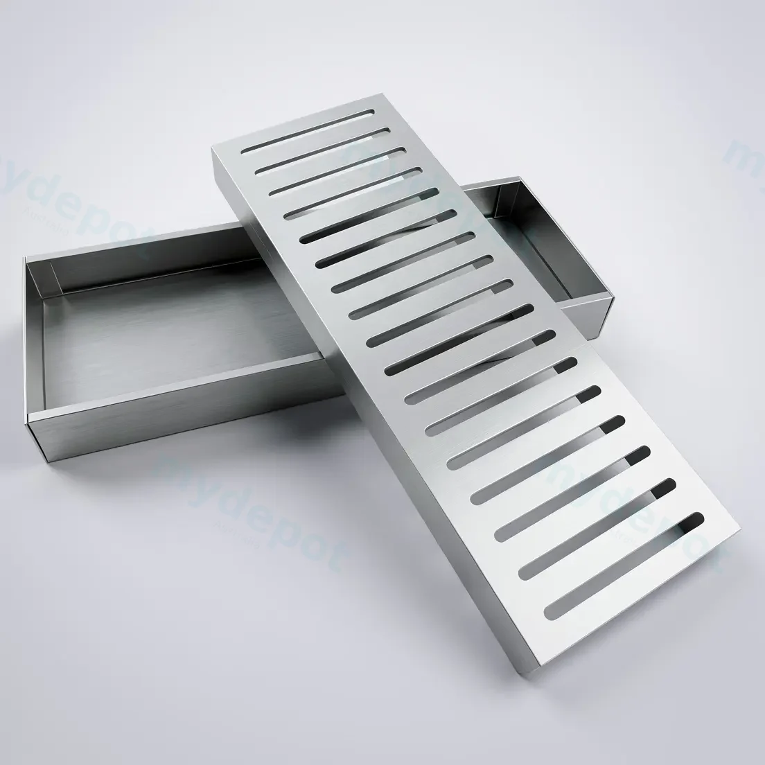 300-5600mm Lauxes Aluminium Standard Floor Grate Drain Any Size Indoor Outdoor view 2