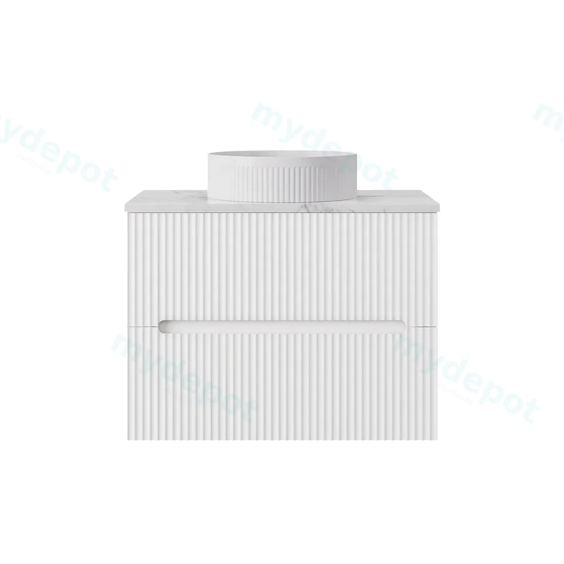 590*455*540mm Matte White Cabarita Morden Wall Hung PVC Cabinet view 2