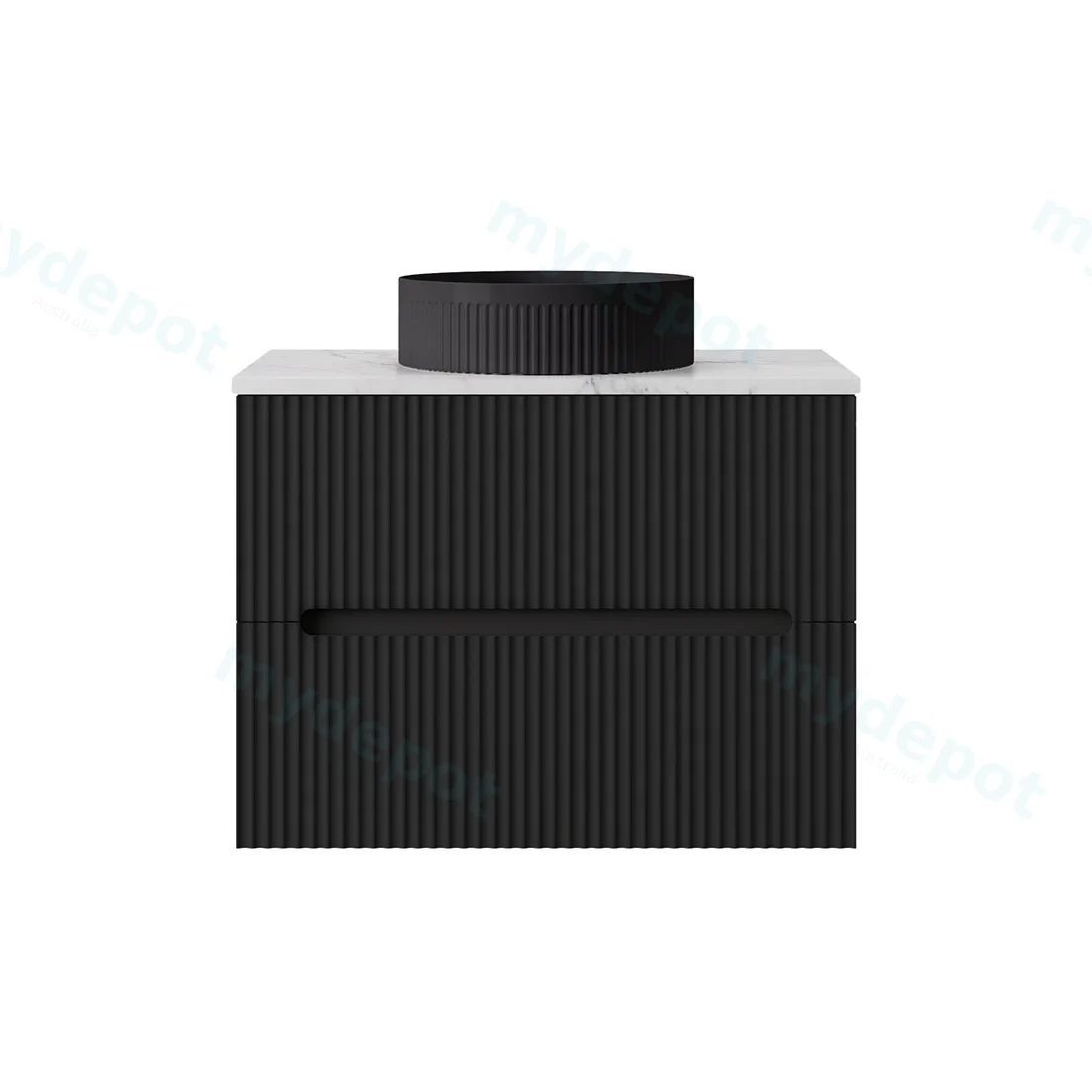 740*455*540mm Matte Black Cabarita Morden Wall Hung PVC Cabinet view 2