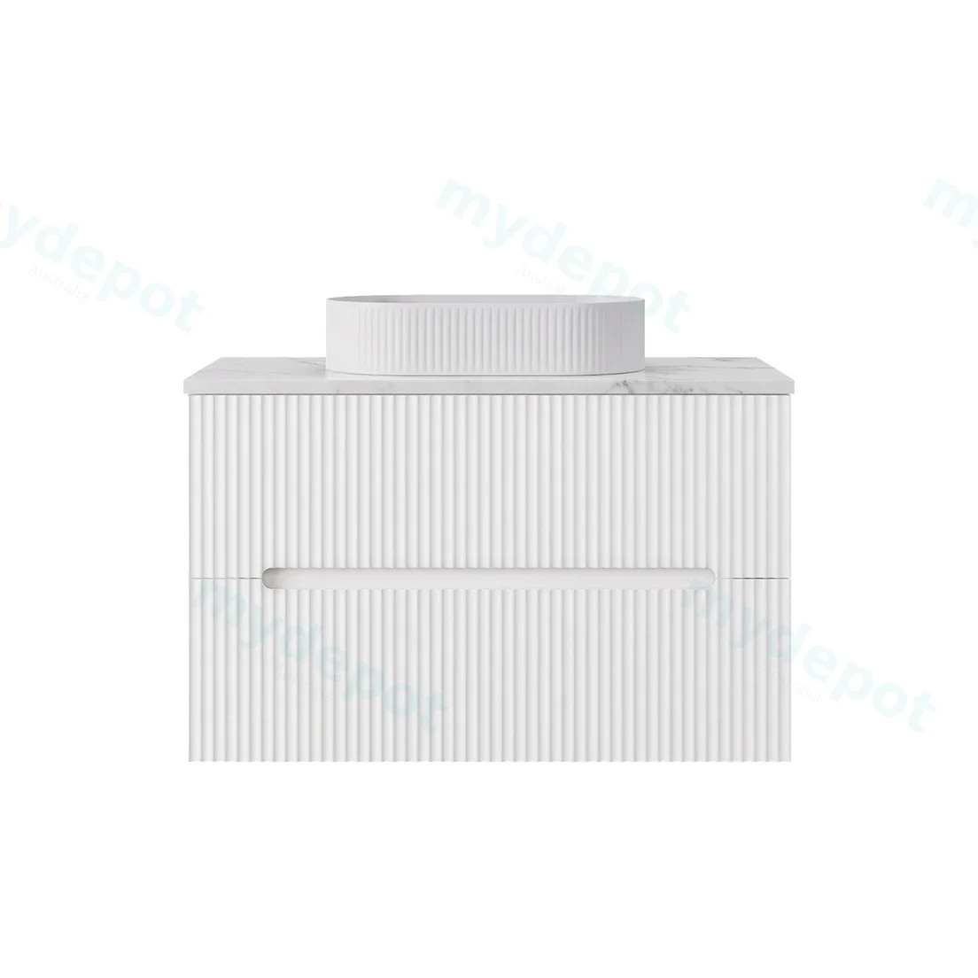 890*455*540mm Matte White Cabarita Morden Wall Hung PVC Cabinet view 2