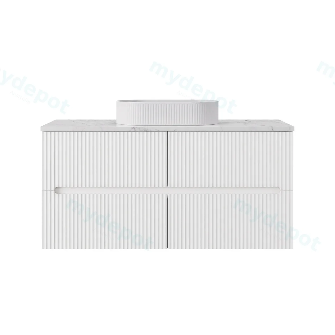 1190*455*540mm Matte White Cabarita Morden Wall Hung PVC Cabinet For Single Bowl Only view 2