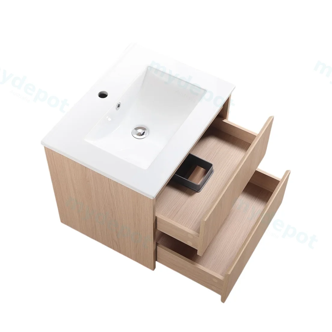 590*455*520mm Sandy Oak Wood Matt Gladstone Modern Wall Hung Plywood Cabinet view 5
