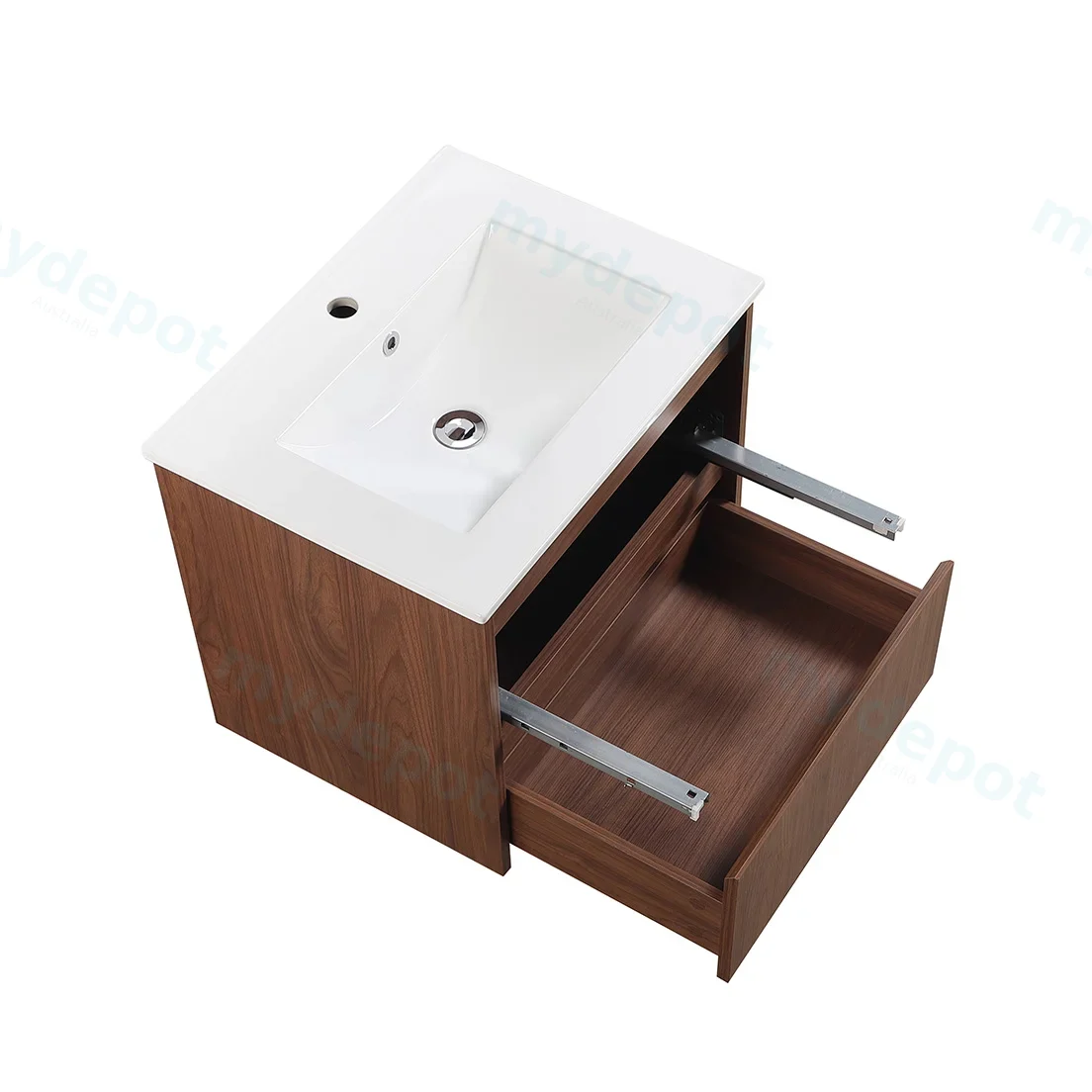 590*455*520mm Mocha Oak Wood Matt Gladstone Modern Wall Hung Plywood Cabinet view 5