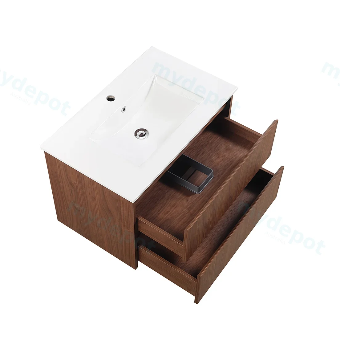 740*455*520mm Mocha Oak Wood Matt Gladstone Modern Wall Hung Plywood Cabinet view 5