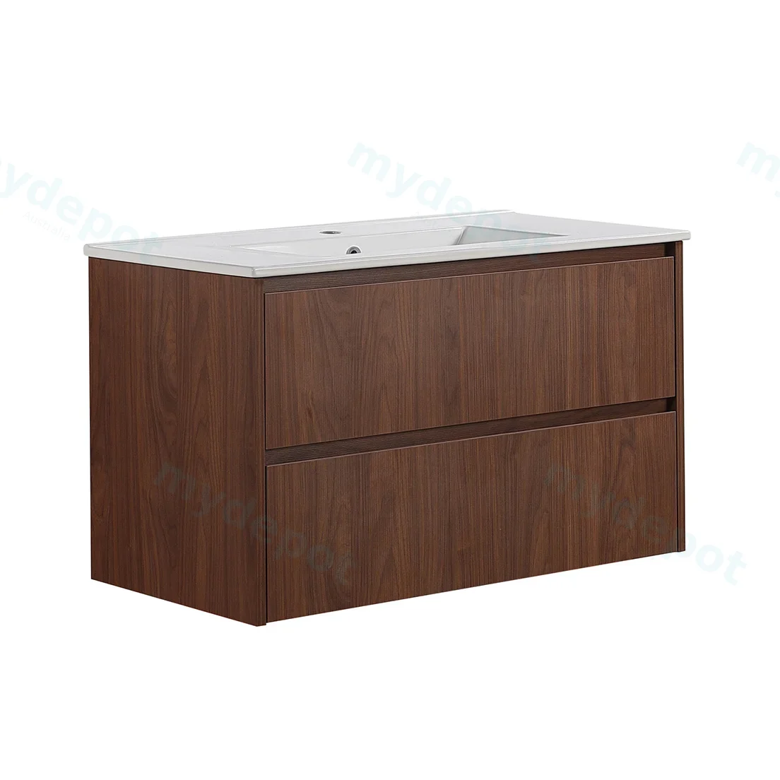 890*455*520mm Mocha Oak Wood Matt Gladstone Modern Wall Hung Plywood Cabinet view 4