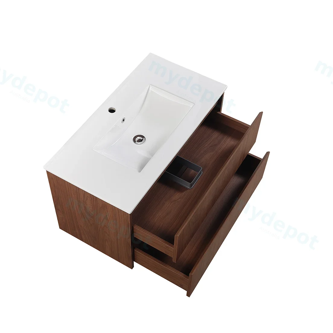 890*455*520mm Mocha Oak Wood Matt Gladstone Modern Wall Hung Plywood Cabinet view 5