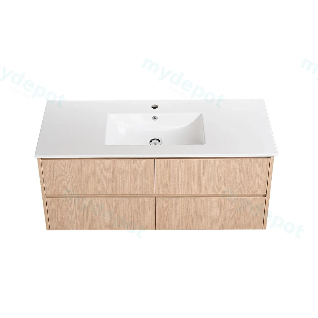 1190*455*520mm Sandy Oak Wood Matt Gladstone Modern Wall Hung Plywood Cabinet For Single Bowl view 5