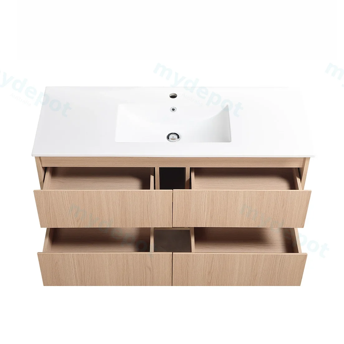 1190*455*520mm Sandy Oak Wood Matt Gladstone Modern Wall Hung Plywood Cabinet For Single Bowl view 6