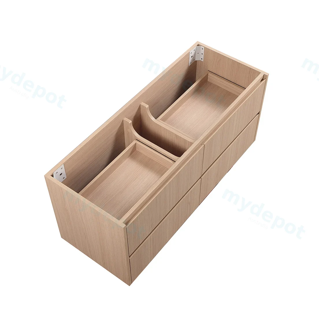 1190*455*520mm Sandy Oak Wood Matt Gladstone Modern Wall Hung Plywood Cabinet For Single Bowl view 8