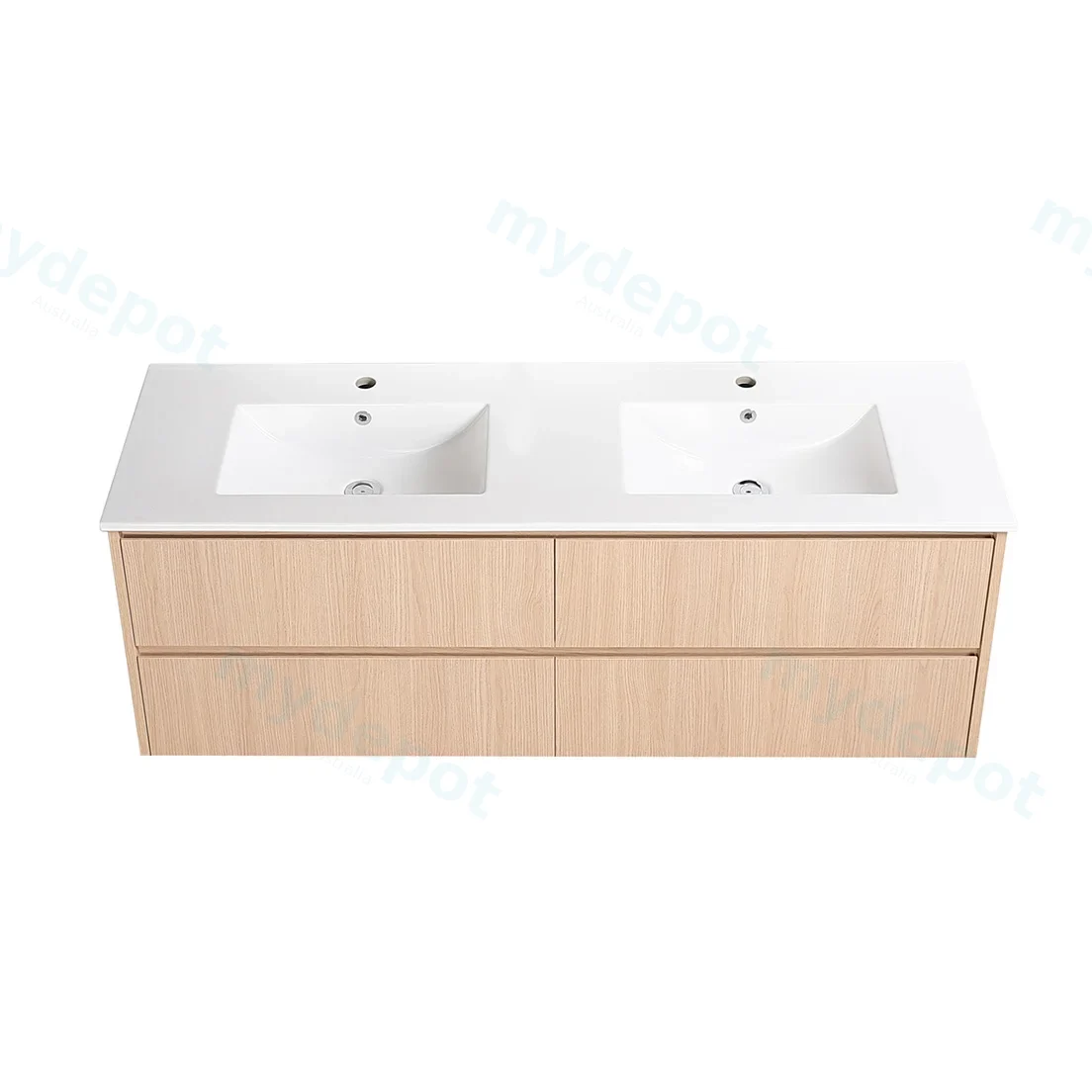 1490*455*520mm Sandy Oak Wood Matt Gladstone Modern Wall Hung Plywood Cabinet For Single And Double Bowl view 5