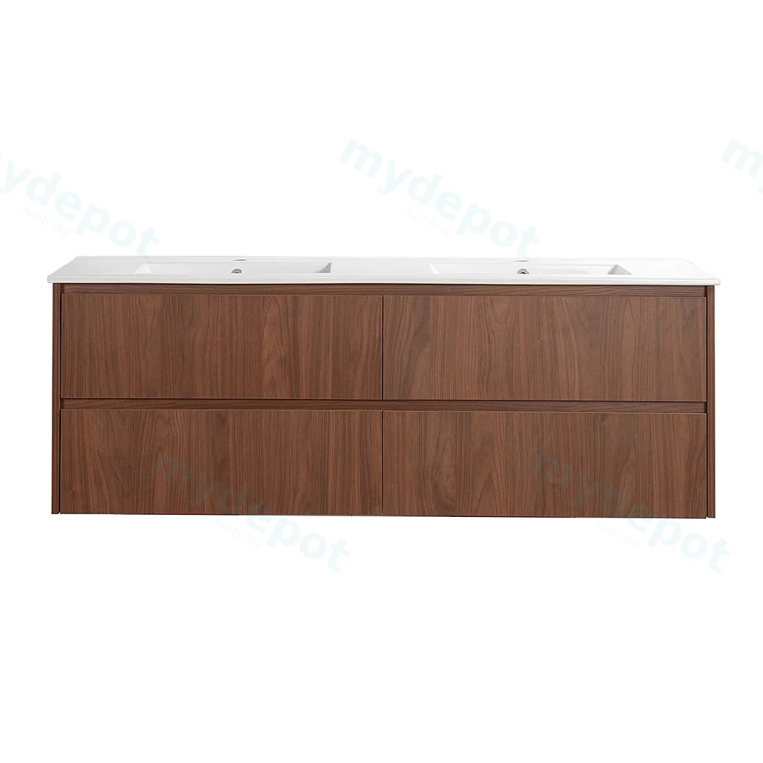 1490*455*520mm Mocha Oak Wood Matt Gladstone Modern Wall Hung Plywood Cabinet For Single And Double Bowl view 3