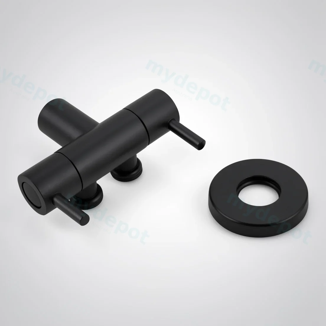 Bathroom Solid Brass Black Toilet Bidet Spray 1 Inlet 2 Outlet Diverter Only view 2