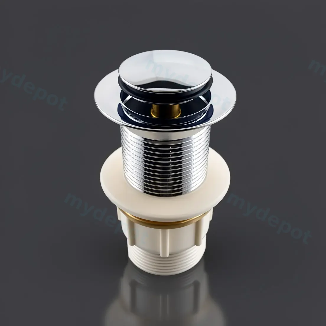 Nana Chrome Pop Up Waste 32/40mm Non Overflow Solid Brass Plug Waste view 3