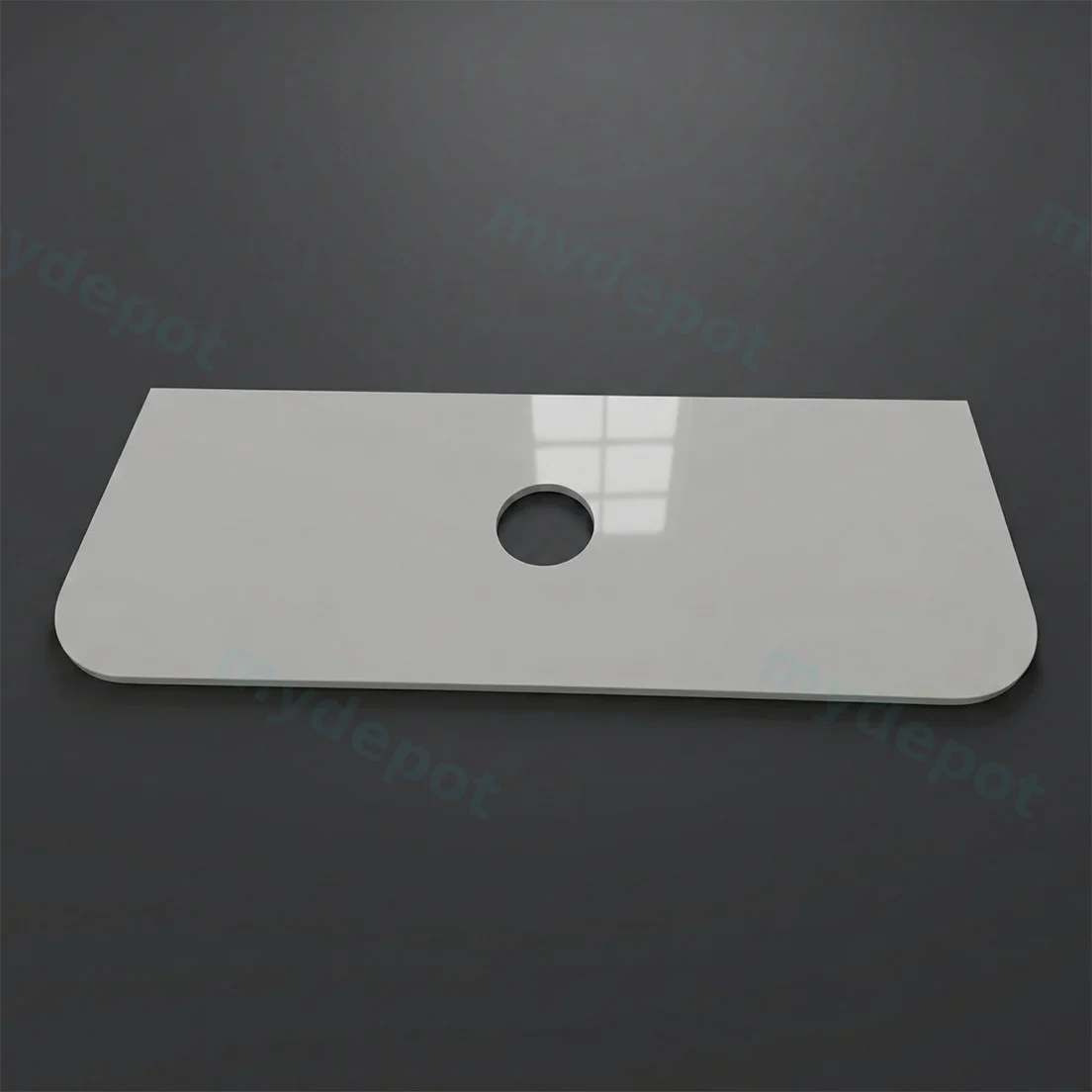 1200*460*400mm Matt White Round Edge Grooved Wall Hung Vanity Cabinet Only Soft Closed Single Drawer view 3